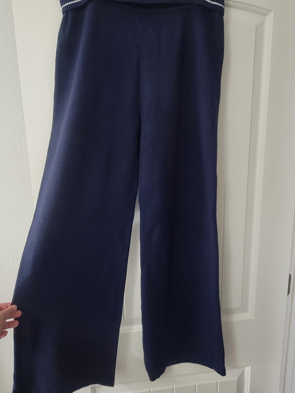 Hollister Gilly Hicks Sweater-Knit Foldover Waist Straight Pants Sz L NWT